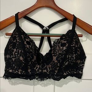Aerie Elegant Black Lace Bralette Sz 38C